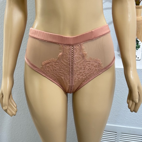 Stylestalker Rose Gold Briefs Size S Small Floral Lace NWT Women’s Sexy - Picture 1 of 12